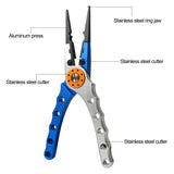 5Pcs/set Fishing Tool Kit Fishing Pliers Fish Gripper 45KG Scale Tools Set Saltwater Resistant Grip Cut Lines, Remove Hooks Gear