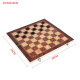 New Design 3 in 1 Wooden Chess Backgammon Checkers Travel Games Chess Set Board Draughts Entertainment Christmas