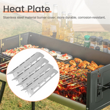 4Pcs Plate , Master Forge, Perfect Flame, Stainless Steel Heat Diffuser Gas Grill Spare Part for