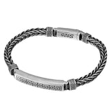 S925 Sterling Silver Six Character True Word Echo Pattern Xiangyun Handwoven Men's Bracelet