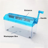 Portable A4 Paper Shredders Document Strip Cutting hine Manual multiple sheets paper Shredder For Desktop Household Office