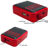 Portable FM Radio Mini Receiver Music Player Support Automatic Channel Search TF Card U Disk Play with LED Display