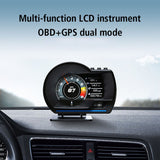Car Head Up OBD2 HUD Universal BeiDou GPS With Multiple Alarm HD Display Screen Digital Clock Altitude Date Speedometer