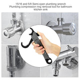 Professional Plumbing Tools - 2 PCS Angle-on Wrench Set for Plumber, Ideal for Angle Stop Removal and Installation