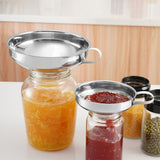 Stainless Steel Wide Mouth Canning Food Salad Dressing Liquid Funnel Hopper Filter Kitchen Tools Gadgets