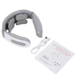 4D 4 USB Magnetic Pulse Wireless Neck Massager Relieve Muscle Pain 5 Modes 12 Levels