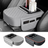 Organizer Cup Holder Armrest Cover Car Multi-functional Center Console Cushion With Storage Bag For