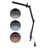 LED Desk Lamp 10 Levels Dimming Swing Arm Desk Lamp USB Push Button with Stable Cantilever Frame for Work for Games for Reading