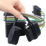 4 Pin Hitch Cable Tow Wiring Harness Flat End Connector for Rewiring Trailer Light RV Boat