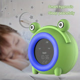 1pc Cartoon Frog Student Sleep Trainer Clock, ToddlerAccompanying Sleeping Night Light Wake Up Alarm Clock, Wake Up Wake Up And Night Accompanying Sleeping Night Light, Birthday Christmas Various Holiday Gifts USB Plug Power Supply