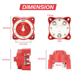 DaierTek 32V 350A Battery Switch Selector Disconnect 4 Position 3 Pins 9001E for Marine Boat Truck RV