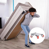 Heavy Mover 5-Wheel Furniture Dollies Locking Wheels Load Lifter Moving Tool Set with Anti-Skid Pad Home