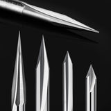 CNC Bits Set 1/4 Shank, Engraving Wood Carving Router Bit 6mm & 4mm, V-Groove, Profile Bit, Tungsten Steel - 4PCS