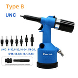 Industrial Rivet Nut Gun Hydraulic Pneumatic Automatic Riveter Tool Setting Rivnut Riveting Metric M3 M4 M5 M6 M8 M10 M12 or UNC