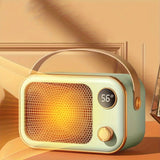 1PC Portable Heater 220V (EU Plug)  New Screen Heater Soft Sound Heating For Mother And Child For Efficient Matt PTC Ceramic Heating Body 360 Rotary Adjustment High-Definition Display Thanksgiving Halloween Christmas Gift Fall Winter Essential
