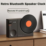 Mini Retro Bluetooth5.3 Speaker Wireless Hifi Sound Soundbar Vintage MP3 Music Box with Clock Display Support TF Card AUX 2024