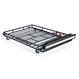 Metal Roof Rack Lage Carrier With LED Lights For 1/10 RC Crawler Car Axial SCX10 Traxxas TRX4 Bronco RC4WD D90 YK4102