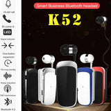K65 K52 Wireless Earphones Bluetooth 5.2 Talk/Music Time 20 Hour,LED Display, Stereo Business Hands-free Headset With Mic Earbud