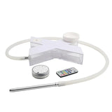 CRUSHER Acrylic X Shape Hookah Set with Tobacco Water LED Light Narguile Complete for Party Smoking Pipe Accessories