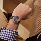 GUANQIN New Mechanical Tourbillon Luxury Men's watches Steel shell Moon Phase Automatic watch for men Waterproof Leather Watch
