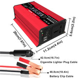 4000W LCD Display Solar Power Inverter 12V to 110V/220V USB Modified Sine Wave Voltage Transformer Car Adapter Charge Converter