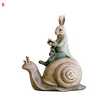 Resin Rabbit Originality Living Room Ornament Lucky Rabbit Resin Animal Ornament