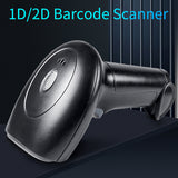 USB Barcode Scanner 1D 2D QR Handheld Wired Bar Reader Stand Support Screen Code Compatible with Windows XP/7/8/10