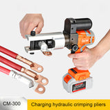 Tools CM-300 Rechargeable Hydraulic Copper and Aluminum Terminal Crimping Pliers