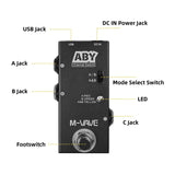 M-VAVE Line Selector Mini Effect True Bypass Guitar Bass Pedal AB Box - ABY Channel Switch