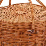 Heart Shape Picnic Lid Desktop Organizer - Sturdy Storage Basket with Handles for Outdoor Barbecue, BBQ, Camping, Candy