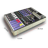 4 Channel Bluetooth 99 Effect Mixer LCD Screen MP3+48V Phantom Power Home Performance USB Sound Card Small Mixers US EU Plug