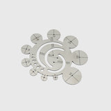 1PCS Rounded Ruler Leather DIY Tool Stainless Steel Template For Handmade Leather Cutting Round Drawing Corner Cutting Ruler