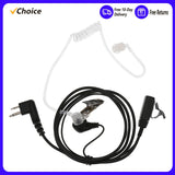 Heaphones 2 Pin Covert Acoustic Tube Earpiece Headset with Big Mic PTT for Motorola Two Way Radio Walkie Talkie