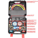 1 BOX Tool Kit Set Car Air Conditioning Manifold Hose AdapterR22 R-410A R-134a R-404A Refrigerant Pressure Gauge