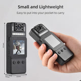 4K w/ Audio /Video Recording Wearable Body Cam WiFi Camera Camcorder with 180° Rotatable Lens Night Vision Lights
