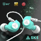 QKZ SK5 HIFI Headsets 3.5mm In-Ear Stereo Heavy Bass Dynamic Earphone With Mic Game Sport Music Monitor Noise Cancelg Earbuds