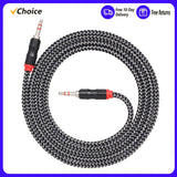 2 Meters Extension 3.5mm Jack to Male AUX Cable 3.5 mm Audio Extender Cord Braided Wire for Phones Amplifier