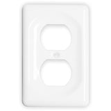 2Pack Switch Plates Ceramic Switch Plates Switch Plate Cover White (Single Duplex)