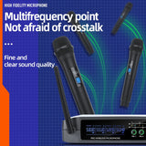 Professional VHF Wireless System 4 Channel Handheld Karaoke Microphone for Home Party Church Event Speaker Hot Sale