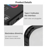 Magnetic Pocket RGB Photography Fill 2500K-9000K Video Light for Computer Tablet Mobile Phone DSLR Camera
