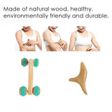 Wooden Roller Muscle Trigger Point Cellulite Fat Removal Scraping Reflexology Abdomen Full Body Stress Relief Massager