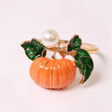 12Pcs Halloween Thanksgiving Pumpkin Napkin Ring Model Room Set Table Napkin Button Harvest Theme Napkin Ring