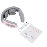 4D 4 USB Magnetic Pulse Wireless Neck Massager Relieve Muscle Pain 5 Modes 12 Levels