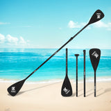 Single Double Ended Paddles Aluminum Alloy 3-Piece Adjustable Kayak Dual-Purpose Detachable SUP Paddle for Canoe Kayaking