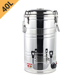 Big size milk tea thermos barrel 50L soup bucket for hot food with tap
