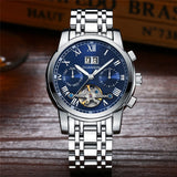 GUANQIN Business Sports Tourbillon Men's Mechanical Automatic Watch Hollow Design Stainless Steel Sapphire 30M Waterproof 2022