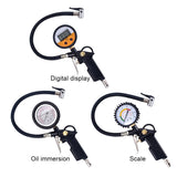 Bicycle Repair Tools 220PSI Tyre Pressure Meter Aluminum Car Tire Iator Gun Digital Display for Motorcycle Truck Bike
