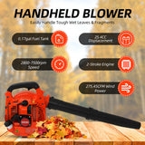 Gas Powered Leaf 2-Stroke Engine Air Volume 0.65L Oil Tank Handheld Powerful Wind Snow Blower for Lawn Garden