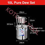 Household 10L DIY Stainless Steel Moonshine Still Alcohol Water Distiller Wine Brandy Essential Oil Brewing Kit