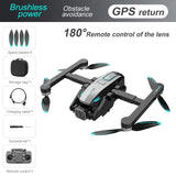 S188 Professional Drone 8K HD Dual Camera 5G GPS Wifi Obstacle Avoidance Brushless Foldable Quadcopter RC Distance 5KM Dron Toys